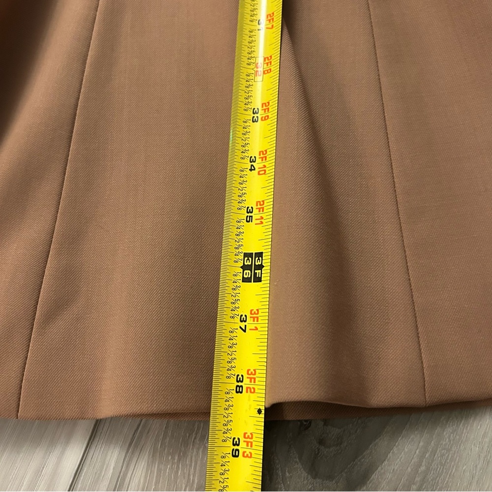 MM Lafleur Women’s Fit & Flare Dress Camel Brown Size 0 Pockets Lined Career - Picture 6 of 11